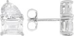 JTV White Cubic Zirconia Rhodium Over Sterling Silver Stud Earrings 5.58ct