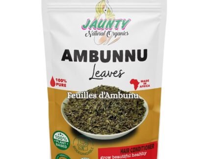 Jaunty Organics Pure Organic Ambunu Leaves | Herbal Hair Growth and Repair Shampoo, Conditioner & Detangler | Promotes Longer, Thicker and Stronger Hair | 50g Packs, 1.8 Ounce (Pack of 1)