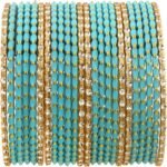Jewar Mandi Indian Bollywood Bangle Bracelet Set for Women – 24 Piece (2 Dozen) Multicolor Alloy Gold Tone Stacking Jewelry for Weddings, Parties, Festivals & Gifts