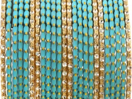 Jewar Mandi Indian Bollywood Bangle Bracelet Set for Women – 24 Piece (2 Dozen) Multicolor Alloy Gold Tone Stacking Jewelry for Weddings, Parties, Festivals & Gifts