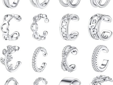 Jewdreamer 16Pcs Ear Cuffs for Women Non Piercing