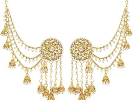 Jewel India Ethnic Bollywood Fashion Jewelry Traditional Bahubali Indian Long Gold Partywear Jhumka Jhumki Chandbali Wedding Earrings