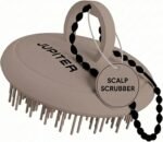 Jupiter Scalp Exfoliator – Scalp Massager Tool for Wet & Dry Hair – Ergonomic Detangler Brush – Dandruff Comb & Scrub to Remove Dandruff & Buildup and Support Circulation – Purple