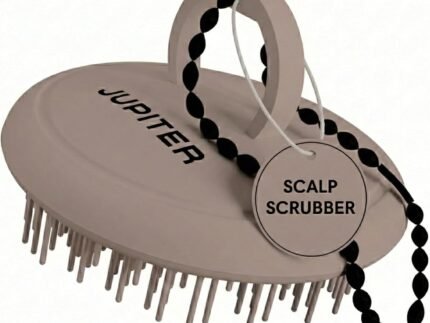 Jupiter Scalp Exfoliator – Scalp Massager Tool for Wet & Dry Hair – Ergonomic Detangler Brush – Dandruff Comb & Scrub to Remove Dandruff & Buildup and Support Circulation – Purple