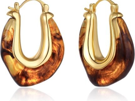 KELORIS PATH Acrylic Hoop Earrings for Women