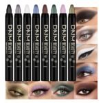 Kaely 8Pcs Cream Eye Shadow Sticks Set, Matte Shimmer Eyeliner Pencil Eyeshadow Palette Makeup, Eye Highlighter Brightener Stick for Older Women Waterproof Pigmented, sombras para ojos, New-10