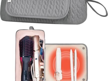 KarSyon Hair Tools Travel Bag with Hot Tool Mat 2 in 1 Organizer Bags