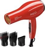 Kiss Products Red Detangler Dryer Plus 3 Attachments, 1.75 Pound