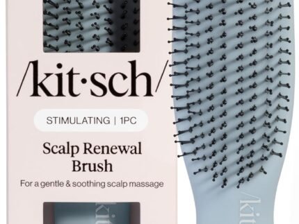 Kitsch Scalp Renewal Brush – Hairbrush Scalp Massager – Haze Blue