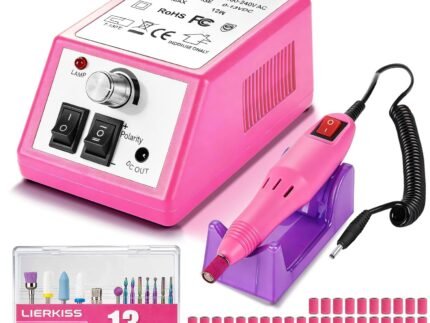 LAVAED Professional Nail Drill Electric Nail File Kit, Nail Filer Electric with Nails Drill Bits and Sanding Bands for Acrylic, Gel Nail Manicure and Pedicure, Home DIY and Salon Use
