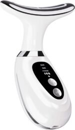 LED Face & Neck Massager, 7 Light Modes, Heated Vibration Skin Care Tool