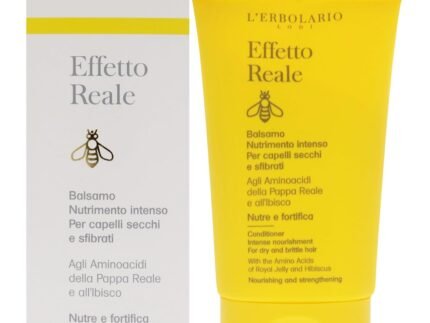 L’Erbolario Effetto Reale Intense Nourishment Conditioner – Ideal For Dry And Brittle Hair – Strengthens And Repairs Damaged Hair – Adds Softness And Volume – Paraben And Silicone Free – 4.2 Oz