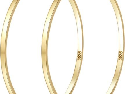 LOUMILEO Sterling Silver Hoop Earrings for Women Hypoallergenic