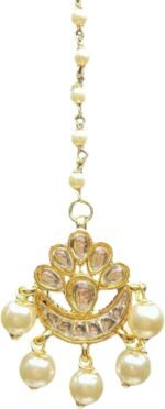 LOVENSPIRE Gold-Plated Chand Maang Tikka for Women (4.5 Inch) – Traditional Indian Hair Accessory for Wedding, Festival & Bridal Wear