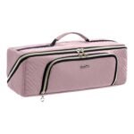 Large Hair Tools Travel Bag with Iron Mat – 2in1 Hair Tools Organizer for Hair Dryer Brush, Flat Irons, Straighteners, Curling Irons, Hair Bag, Makeup Bag, Cosmetic Bag for Travel Essentials