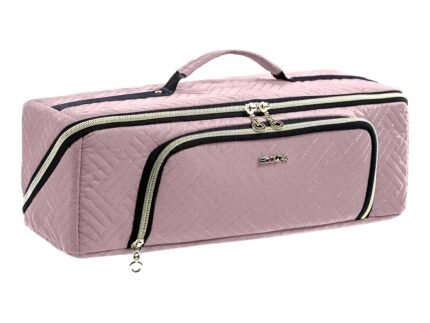 Large Hair Tools Travel Bag with Iron Mat – 2in1 Hair Tools Organizer for Hair Dryer Brush, Flat Irons, Straighteners, Curling Irons, Hair Bag, Makeup Bag, Cosmetic Bag for Travel Essentials