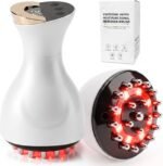Leg Massager for Circulation and Pain Relief, Lymphatic Drainage & Varicose Veins Support – Calf, Foot & Knee Massager with SoothingPulse, Heat, Light & Vibration – White