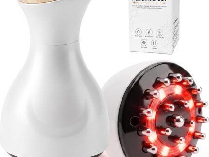 Leg Massager for Circulation and Pain Relief, Lymphatic Drainage & Varicose Veins Support – Calf, Foot & Knee Massager with SoothingPulse, Heat, Light & Vibration – White