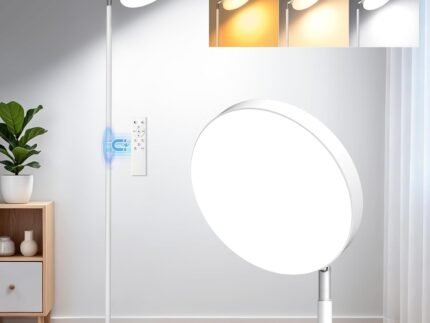 Light Therapy Lamp 15,000 Lux, UV-Free Happy Sunlight Floor Lamp