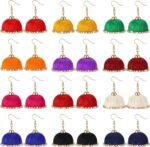 Liliaafar 12 Pairs Indian Jhumka Earrings for Women Return Gift for Pooja