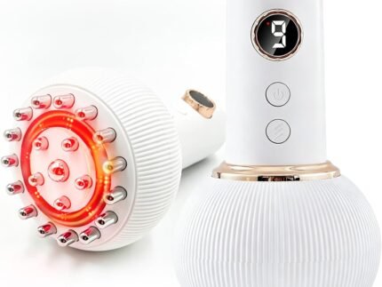 Lymphatic Drainage Massager & Anti Cellulite Massage Tool, Helps Reduce Stretch Marks & Cellulite, for Legs, Arms & Belly, Body Sculpting Machine with Light, Heat & Vibration-G08