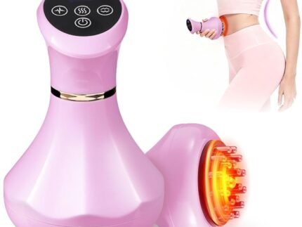 Lymphatic Drainage Massager,4-in-1 Electric Body Sculpting Brush,Helps Reduce Stretch Marks&Cellulite for Relaxation,Multi-Speed Anti Cellulite Massage Tool for Belly Legs Arms(Pink)