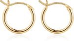 M MOOHAM Hoop Earrings for Women, Hypoallergenic 14K Gold Plated Earrings