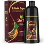 MEIDU Dark BrownHair Dye Shampoo 3 in 1 for Gray Hair, Hair Dye for Women Men, Hair Color for Women Herbal Ingredients(500ml,16.9oz)