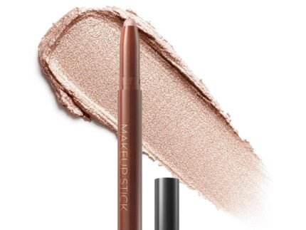 MIAO-GK Cream Eyeshadow Pencil, Shimmer and Matte Finishes Eye Shadow Pen, Blendable and Buildable Eye Shadow Stick, Waterproof Long-Lasting, Multiple Shades Eye Makeup Champagne Shimmer