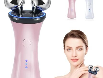 Microcurrent Facial Device, Face Massager Electric Face Lifting, Microcurrent Facial Device for Face and Neck, Best Present for Mother and Companion, Handheld Skin Care Face Toning Device(Pink)