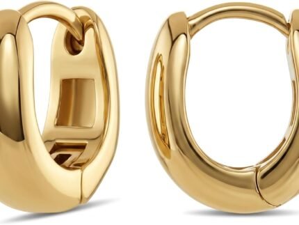 Milla Small Huggie Hoop Earrings for Women, Lightweight and Hypoallergenic