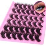 Mink Lashes Fluffy False Eyelashes Natural Look 14-17mm Cat Eye Lashes Pack, 5D Wispy Curly Fake Lashes by TNFVLONEINS - 21 Pairs 3 Styles