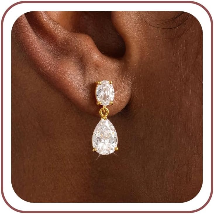 Moodear Dangle Earrings for Women 14K Gold Plated Drop Earrings Moodear Dangle Earrings for Women 14K Gold Plated Drop Earrings