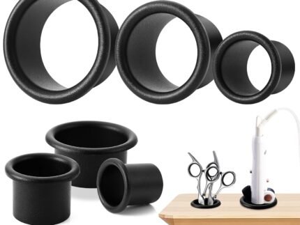 MorningRo 3 Pcs Hair Dryer Holder Insert, Black, 3″+2″+1.5″
