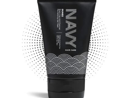NAVY HAIR CARE Hydrating Hair Mask – 4 Fl oz | Clay Hair Mask for Dry Damaged Hair | Hair Growth & Repair Mask | Paraben Free & Vegan Friendly | Dunes – Black Clay and Charcoal Revitalizing Mask
