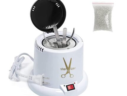 Nail Tool Cleaner Machine, With Glass Bead, White
