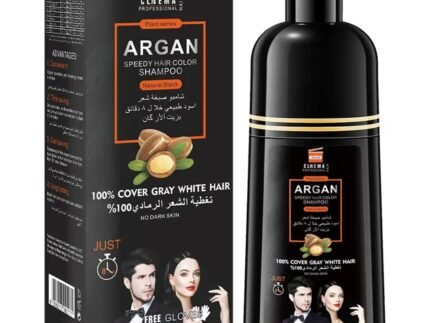 Natural Black Hair Dye Shampoo, 2-in-1, 420ml, Gray Coverage