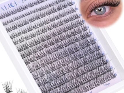 Natural Lash Clusters Wispy Cluster Eyelash Extensions 168pcs Individual Lashes 8-16mm C-Curly DIY Lash Extension Natural Look Soft Thin Band Cluster Lashes by ALICE