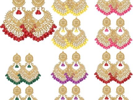 Nosiny 10 Pairs Jhumkas Indian Earrings Bulk for Women