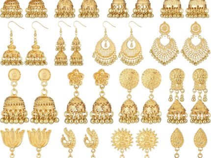 Nosiny 16 Pairs Jhumkas Indian Earrings for Women