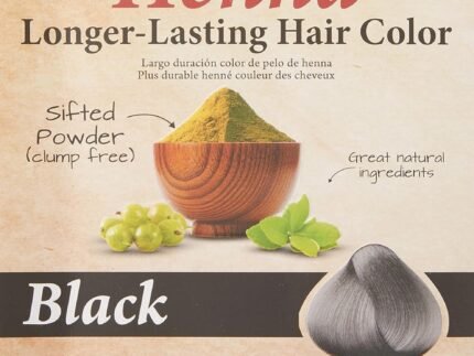 OKAY Pure Naturals Henna Hair Dye – Natural Black Henna Hair Dye with Indigo for Men and Women, Powder to Cover Gray Color, Beard Tint, Easy to Use Coloring – Black, 2 oz (Pack of 1)