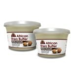 OKAY White Shea Butter for Hair and Skin – Raw African Shea Butter for Women and Men, Daily Moisturizer for Hair and Body, Helps with Stretch Marks, Soothes Dryness – 13 Oz Jar (Pack of 2)