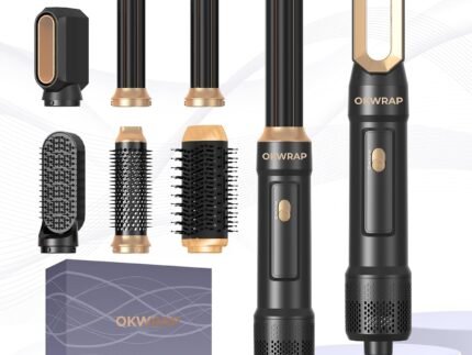 OKWRAP 6 in 1 Blow Dryer Brush and Auto Wrap Hair Styler