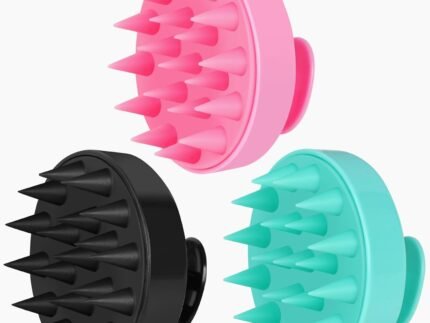 Oligei Scalp Massager 3 Pack, Shampoo Brush, Hair Scrubber for Exfoliation, Soft Silicone Brush for Hair Growth and Dandruff Removal