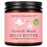 Organic Belly Butter for Pregnancy Stretch Mark Prevention and Treatment by Irene Organics – Award Winning Anti Stretch Mark Tummy Balm For Pregnancy and Postpartum 4oz – Hydrating Bump Cream