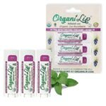 Organic Lip Balm, Acai Flavor, Ultra Hydrating Lip Moisturizer for Cracked or Dry Lips, Oval Shaped Tube, USDA Certified Organic, 3 Pack