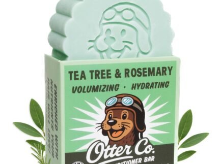 Otter co. Tea Tree & Rosemary Volumizing Conditioner Bar – Castor & Olive Oil, Zinc, Vegan, Hydrating, Sulfate Free & Non Toxic – Men & Women Bar Conditioner for Travel, All Hair Types, Made in USA