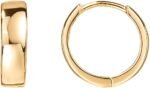 PAVOI 14K Gold Plated 925 Sterling Silver Post Huggie Earrings - Small Hoop Earrings for Women