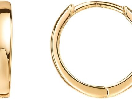 PAVOI 14K Gold Plated 925 Sterling Silver Post Huggie Earrings - Small Hoop Earrings for Women