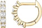 PAVOI 14K Gold Plated Dainty Cubic Zirconia Huggie Hoop Earrings for Women